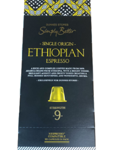 Dunnes Stores Simply Better Ethiopian Espresso 20 x 10 capsules