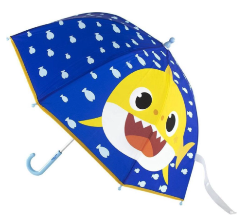 Kinder paraplu Baby Shark blauw 71 cm